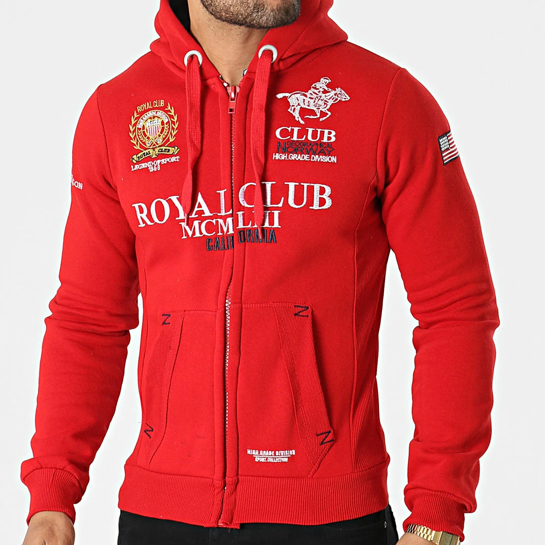 Coupon 🔔 Sweat Zippé Capuche Gantub Rouge de Geographical Norway ❤️ 1 Coupon 🔔 Sweat Zippé Capuche Gantub Rouge de Geographical Norway ❤️