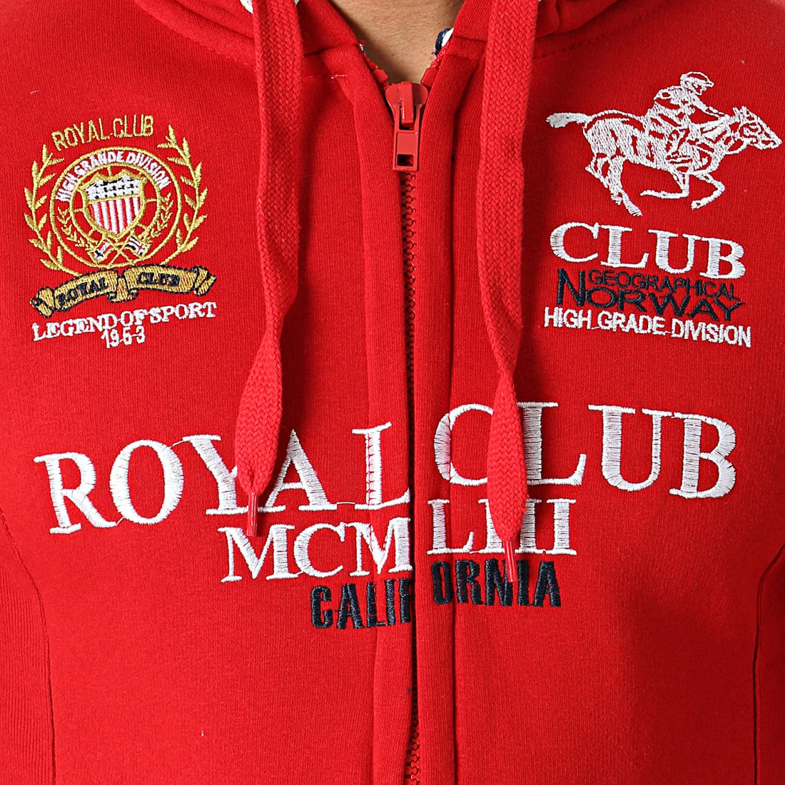 Coupon 🔔 Sweat Zippé Capuche Gantub Rouge de Geographical Norway ❤️ 2 Coupon 🔔 Sweat Zippé Capuche Gantub Rouge de Geographical Norway ❤️ – Image 2