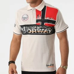 Meilleure affaire 😉 Polo Manches Courtes Kidney Beige de Geographical Norway 👏