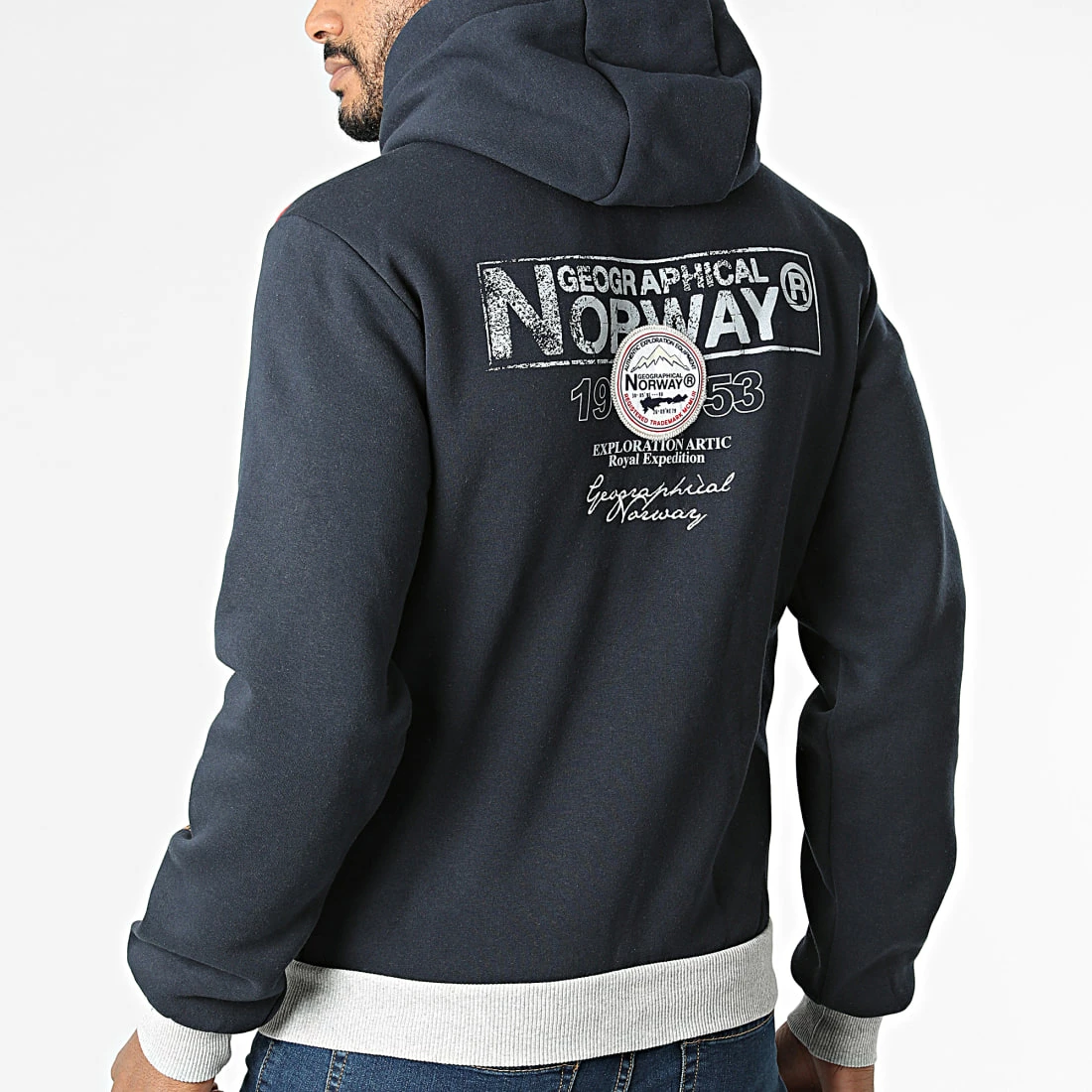 Meilleure affaire 🧨 Sweat Capuche Zippé Flyer Bleu Marine de Geographical Norway ⌛ 4 Meilleure affaire 🧨 Sweat Capuche Zippé Flyer Bleu Marine de Geographical Norway ⌛ – Image 4