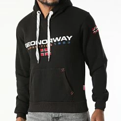 Bon marché ❤️ Sweat Capuche Goliver Noir de Geographical Norway ✔️