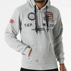 Vente flash 🧨 Sweat Col Zippé Capuche Goptaine Gris Chiné de Geographical Norway 😍 6 Vente flash 🧨 Sweat Col Zippé Capuche Goptaine Gris Chiné de Geographical Norway 😍 -Geographical Norway Soldes Boutique geographical norway 289315 GOPTAINE LIGHT GREY 20211021T160523 03