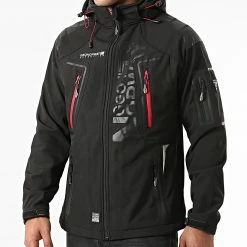 Sortie 👏 Veste Zippée Capuche Techno Noir de Geographical Norway 😉