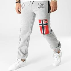 Nouveau 🌟 Pantalon Jogging Myer Gris Chiné de Geographical Norway 🧨