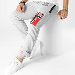 Nouveau 🌟 Pantalon Jogging Myer Gris Chiné de Geographical Norway 🧨 -Geographical Norway Soldes Boutique geographical norway 293966 MYER B GREY 20211207T160912 03