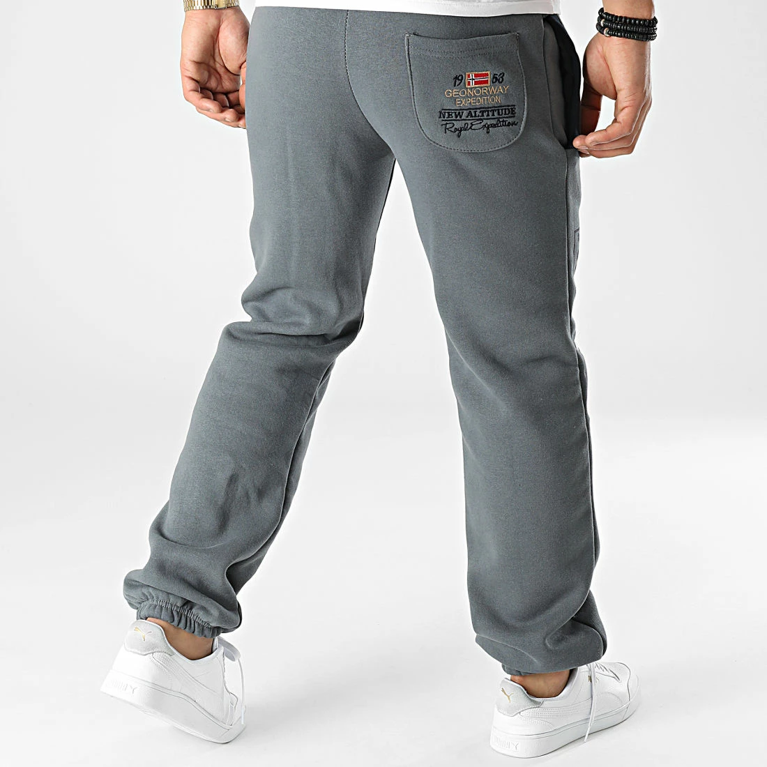 Meilleure vente 😍 Pantalon Jogging Myer Gris de Geographical Norway 🎁 4 Meilleure vente 😍 Pantalon Jogging Myer Gris de Geographical Norway 🎁 – Image 4