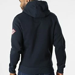 Bon marché 🧨 Sweat Zippé Capuche Feelwave Bleu Marine de Geographical Norway 🎉 -Geographical Norway Soldes Boutique geographical norway 310003 FEELWAVE NAVY 20220322T151046 04