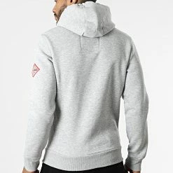 Promo 🔔 Sweat Zippé Capuche Feelwave Gris Chiné de Geographical Norway 🎉 -Geographical Norway Soldes Boutique geographical norway 310007 FEELWAVE BLENDED GREY 20220322T151936 04