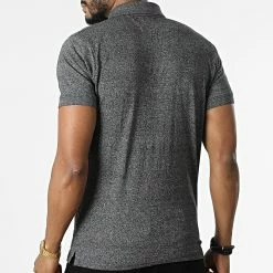 Le moins cher ✔️ Polo Manches Courtes Karchie Noir Chiné de Geographical Norway ❤️ -Geographical Norway Soldes Boutique geographical norway 310140 KARCHIE BLACK 20220322T151959 04