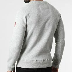 Nouveau 💯 Sweat Crewneck Febraska Gris Chiné de Geographical Norway 💯 -Geographical Norway Soldes Boutique geographical norway 310215 FEBRASKA BLENDED GREY 20220324T155622 04