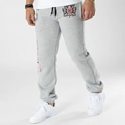 Remise 🥰 Pantalon Jogging Mubber Gris Chiné de Geographical Norway 🛒
