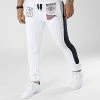 Remise 😀 Pantalon Jogging A Bandes Mantibe Blanc Bleu Marine de Geographical Norway ✨