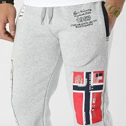 Le moins cher 🔔 Pantalon Jogging Moliere Gris Chiné de Geographical Norway 😍 -Geographical Norway Soldes Boutique geographical norway 310321 MOLIERE BLENDED GREY 20220325T154740 03
