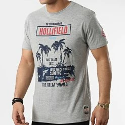 Meilleure affaire 🎉 Tee 👕 Shirt Ipalomar Gris Chiné de Geographical Norway 🔔