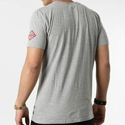 Meilleure affaire 🎉 Tee 👕 Shirt Ipalomar Gris Chiné de Geographical Norway 🔔 -Geographical Norway Soldes Boutique geographical norway 310563 IPALOMAR B GREY 20220331T155120 04