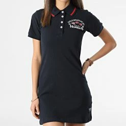 Coupon 🔔 Robe Polo Manches Courtes Femme Kotchella Bleu Marine de Geographical Norway 💯