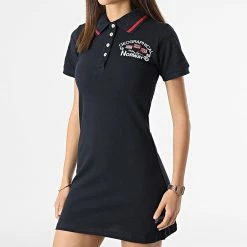 Coupon 🔔 Robe Polo Manches Courtes Femme Kotchella Bleu Marine de Geographical Norway 💯 -Geographical Norway Soldes Boutique geographical norway 310584 KOTCHELLA NAVY 20220329T162056 03