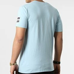 Bon marché ❤️ Tee 👕 Shirt Iledaix Bleu Clair de Geographical Norway ⌛ -Geographical Norway Soldes Boutique geographical norway 310606 ILEDAIX SKY 20220331T155004 04