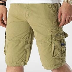 Bon marché 💯 Short Cargo Pionec Vert Kaki de Geographical Norway 💯