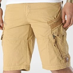 Bon marché 🔥 Short Cargo Pierre Beige Foncé de Geographical Norway ⭐