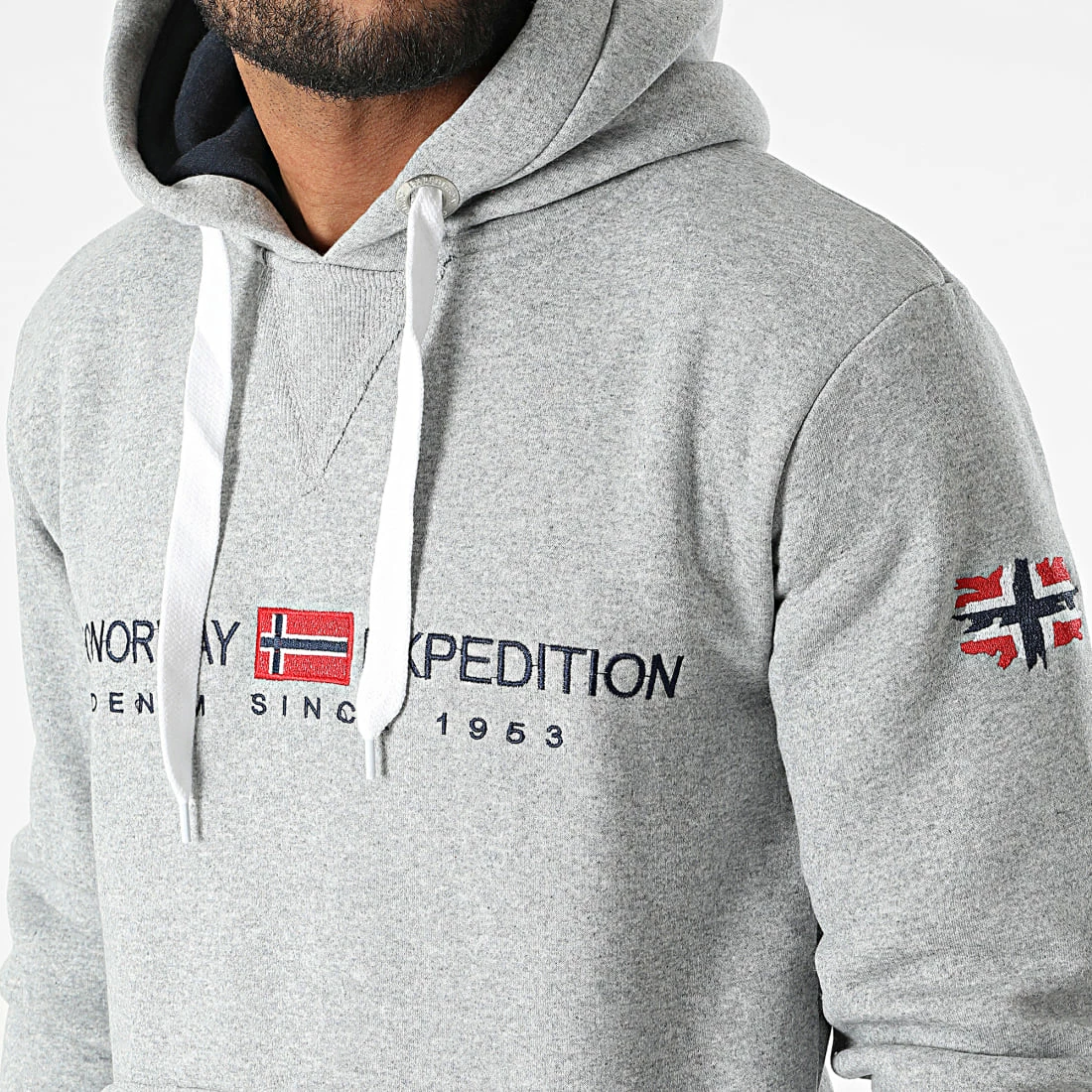 Offres ⭐ Sweat Capuche Gondo Gris Chiné de Geographical Norway 🤩 2 Offres ⭐ Sweat Capuche Gondo Gris Chiné de Geographical Norway 🤩 – Image 2