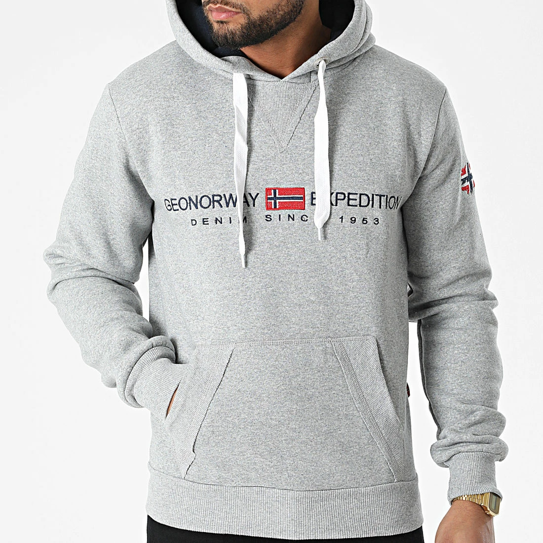 Offres ⭐ Sweat Capuche Gondo Gris Chiné de Geographical Norway 🤩 3 Offres ⭐ Sweat Capuche Gondo Gris Chiné de Geographical Norway 🤩 – Image 3