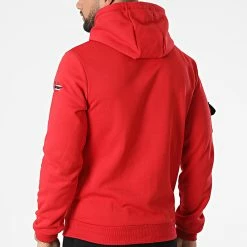 Meilleure affaire 😉 Sweat Zippé Capuche Garadock Rouge de Geographical Norway 👍 -Geographical Norway Soldes Boutique geographical norway 310781 GARADOCK RED 20220325T130655 04