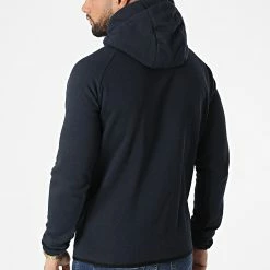 Promo 🎁 Sweat Zippé Capuche Goltan Bleu Marine de Geographical Norway 🎉 -Geographical Norway Soldes Boutique geographical norway 310834 GOLTAN NAVY FLUO YELLOW 20220325T130329 04