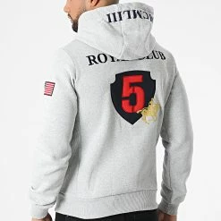 Vente flash ❤️ Sweat Zippé Capuche Gantub Gris Chiné de Geographical Norway 😉 -Geographical Norway Soldes Boutique geographical norway 310843 GANTUB B GREY 20220325T131230 04