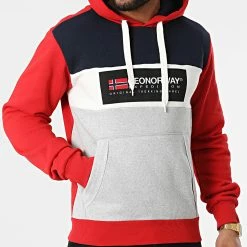 Meilleur prix 🌟 Sweat Capuche Golem Rouge de Geographical Norway 🎁 -Geographical Norway Soldes Boutique geographical norway 310942 GOLEM RED 20220425T160529 03