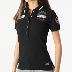 Meilleure vente 😀 Polo A Manches Courtes Femme Karma Noir de Geographical Norway 🤩 6 Meilleure vente 😀 Polo A Manches Courtes Femme Karma Noir de Geographical Norway 🤩 -Geographical Norway Soldes Boutique geographical norway 316727 KARMA BLACK 20220513T161227 03