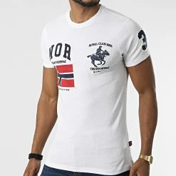 Le moins cher 😀 Tee 👕 Shirt Jequestre Blanc de Geographical Norway 😉