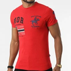 Bon marché 🔥 Tee 👕 Shirt Jequestre Rouge de Geographical Norway 🔔