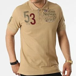 Le moins cher 👍 Polo Manches Courtes Kelan Beige Foncé de Geographical Norway 😉 -Geographical Norway Soldes Boutique geographical norway 316754 KELAN BEIGE 20220503T152459 03