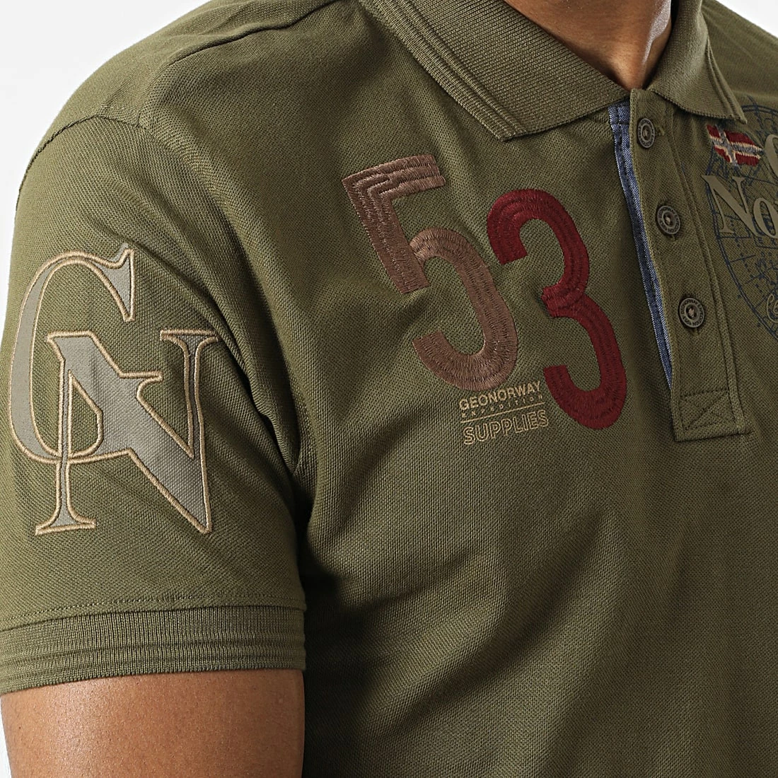 Nouveau 👏 Polo Manches Courtes Kelan Vert Kaki de Geographical Norway ✨ 2 Nouveau 👏 Polo Manches Courtes Kelan Vert Kaki de Geographical Norway ✨ – Image 2