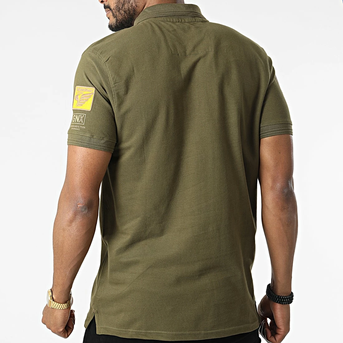 Nouveau 👏 Polo Manches Courtes Kelan Vert Kaki de Geographical Norway ✨ 4 Nouveau 👏 Polo Manches Courtes Kelan Vert Kaki de Geographical Norway ✨ – Image 4