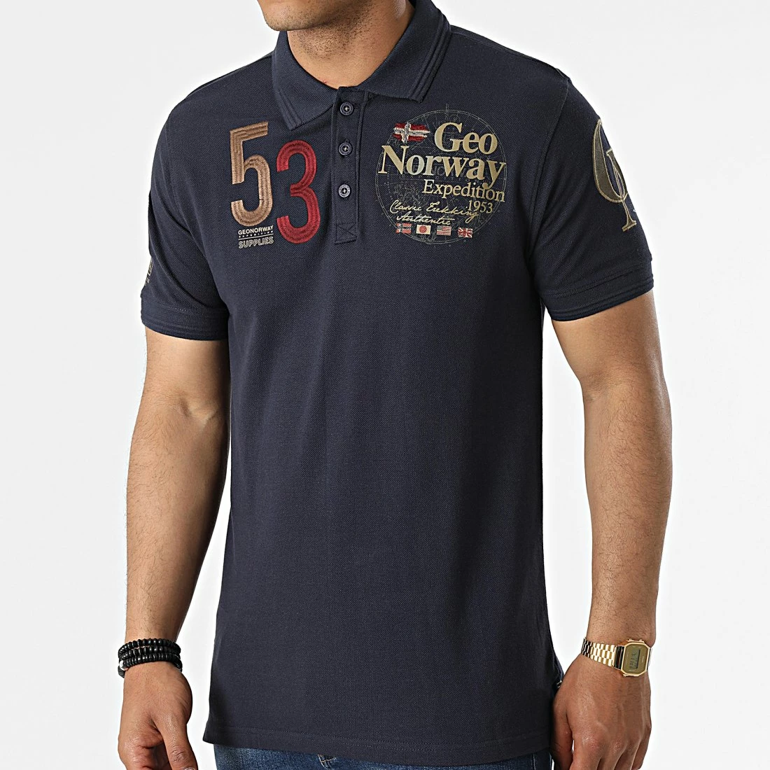 Nouveau 🛒 Polo Manches Courtes Kelan Bleu Marine de Geographical Norway 🧨 1 Nouveau 🛒 Polo Manches Courtes Kelan Bleu Marine de Geographical Norway 🧨