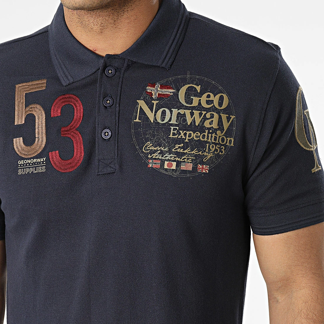 Nouveau 🛒 Polo Manches Courtes Kelan Bleu Marine de Geographical Norway 🧨 2 Nouveau 🛒 Polo Manches Courtes Kelan Bleu Marine de Geographical Norway 🧨 – Image 2