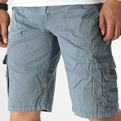 Remise 🎁 Short Cargo Perou Bleu de Geographical Norway ⭐