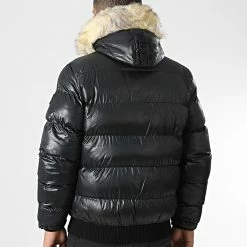 Promo ⌛ Doudoune Capuche Fourrure Bugs Noir de Geographical Norway 😍 -Geographical Norway Soldes Boutique geographical norway 346859 BUGS BLACK 20221108T150623 04