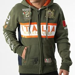 Les meilleures critiques de 🎉 Sweat Zippé Capuche Filio Vert Kaki de Geographical Norway 🧨