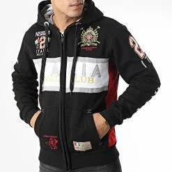 Grosses soldes ❤️ Sweat Zippé Capuche Filio Noir de Geographical Norway 🎉 -Geographical Norway Soldes Boutique geographical norway 346865 FILIO BLACK 20221108T154654 03