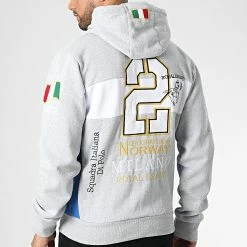 Meilleure affaire 🌟 Sweat Zippé Capuche Filio Gris Chiné de Geographical Norway ❤️ -Geographical Norway Soldes Boutique geographical norway 346866 FILIO B GREY 20221109T160533 04