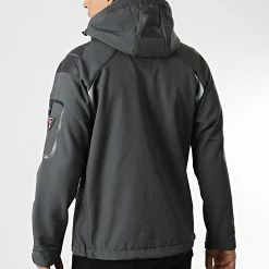 Tout neuf 🎉 Veste Zippée Capuche Techno Gris Anthracite de Geographical Norway ✨ -Geographical Norway Soldes Boutique geographical norway 346867 TECHNO DARK GREY 20221108T151233 04