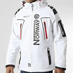 Budget 😉 Veste Zippée Capuche Techno Blanc de Geographical Norway 🎁 -Geographical Norway Soldes Boutique geographical norway 346868 TECHNO WHITE 20221124T093404 03