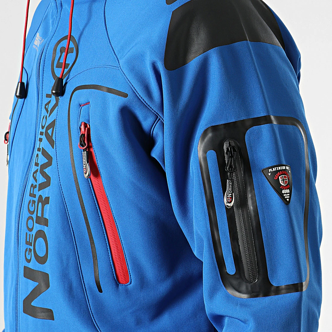 Remise ✨ Veste Zippée Capuche Techno Bleu de Geographical Norway ⌛ 2 Remise ✨ Veste Zippée Capuche Techno Bleu de Geographical Norway ⌛ – Image 2