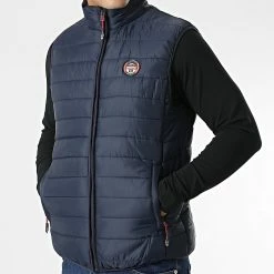 Remise 🧨 Doudoune Sans Manches Vamigo Basic Bleu Marine de Geographical Norway 😉