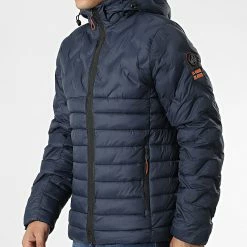 Bon marché 😍 Doudoune Capuche Burator Bleu Marine de Geographical Norway 🔔