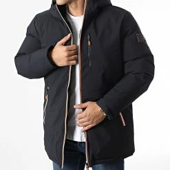 Vente flash 🔥 Parka Capuche Cassim Bleu Marine de Geographical Norway 🌟