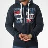 Meilleure vente 🎁 Sweat Zippé Capuche Getchup Bleu Marine de Geographical Norway 💯